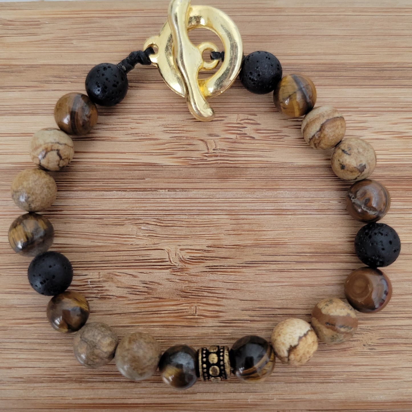 UNITY MIXED STONE TOGGLE BRACELET