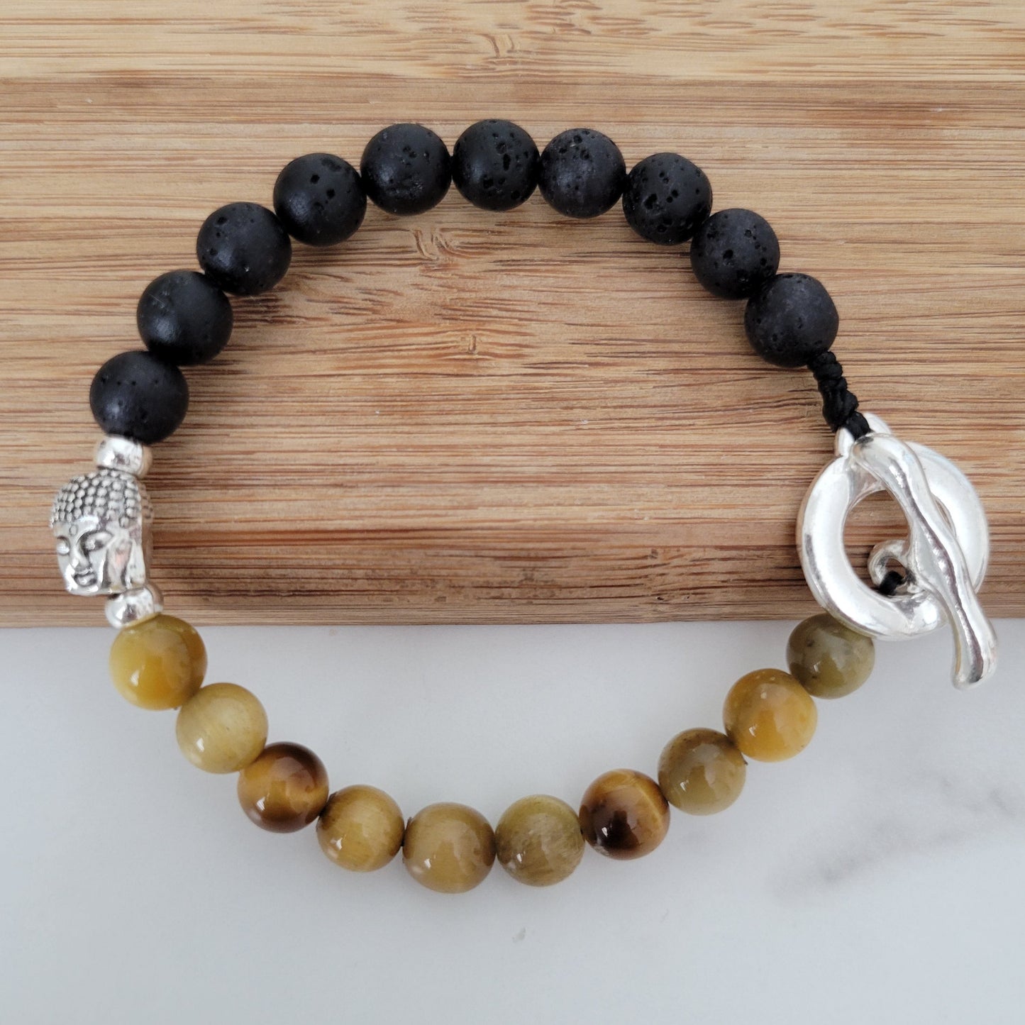 TIGERS EYE DIFFUSER TOGGLE BRACELET