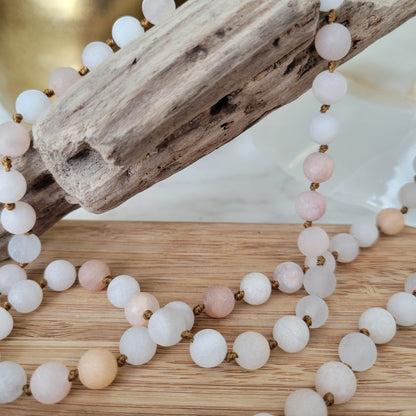 PINK AVENTURINE MATT NECKLACE 60"