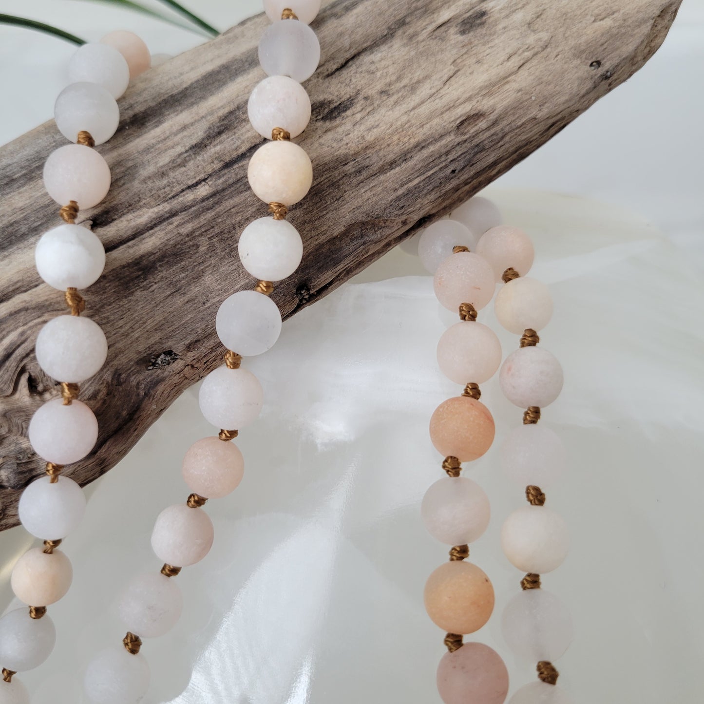 PINK AVENTURINE MATT NECKLACE 60"