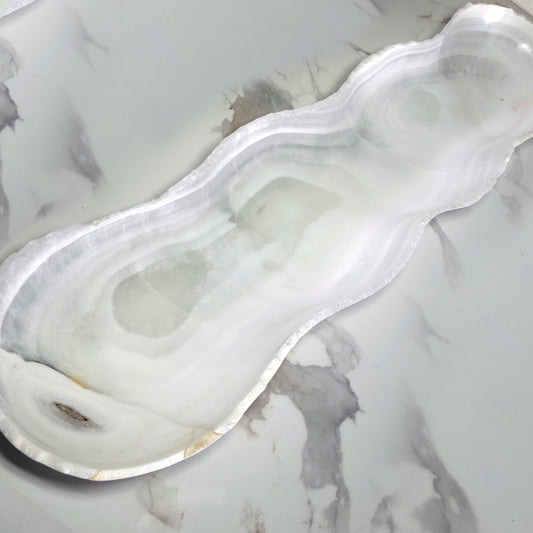 WHITE ONYX CANOE- 42"
