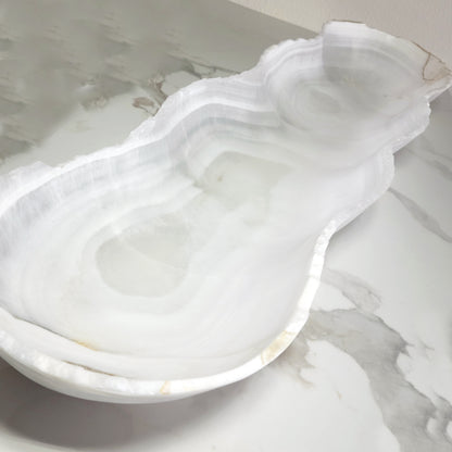 WHITE ONYX CANOE- 42"