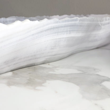 WHITE ONYX CANOE- 42"