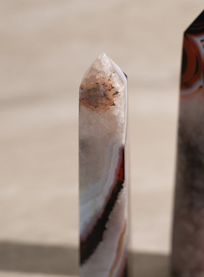 BANDED AGATE TOWER- 4-6"