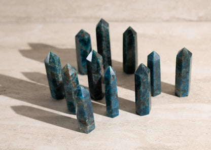 BLUE APATITE TOWER- 2-4"