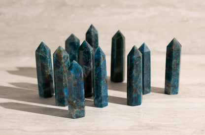 BLUE APATITE TOWER- 2-4"