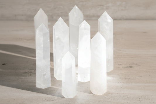 CLEAR QUARTZ TOWER- 3-5"