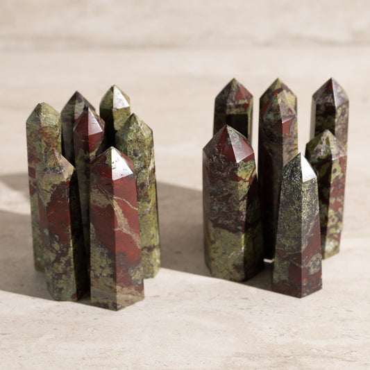 Set of crystal points on a sandy surface