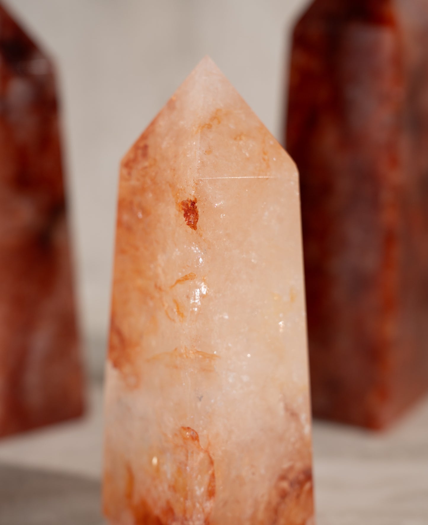FIRE AGATE TOWER- 3-5"
