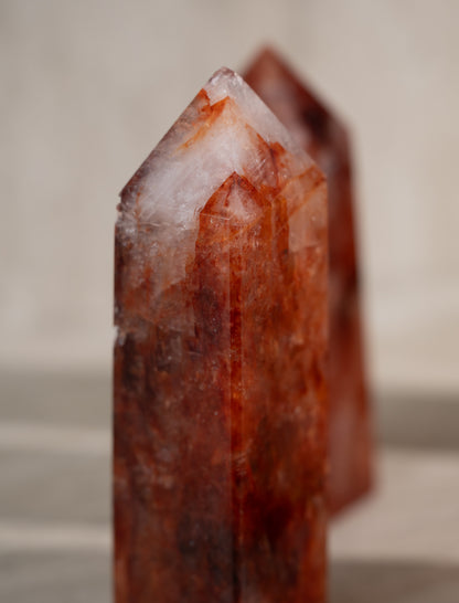 FIRE AGATE TOWER- 3-5"