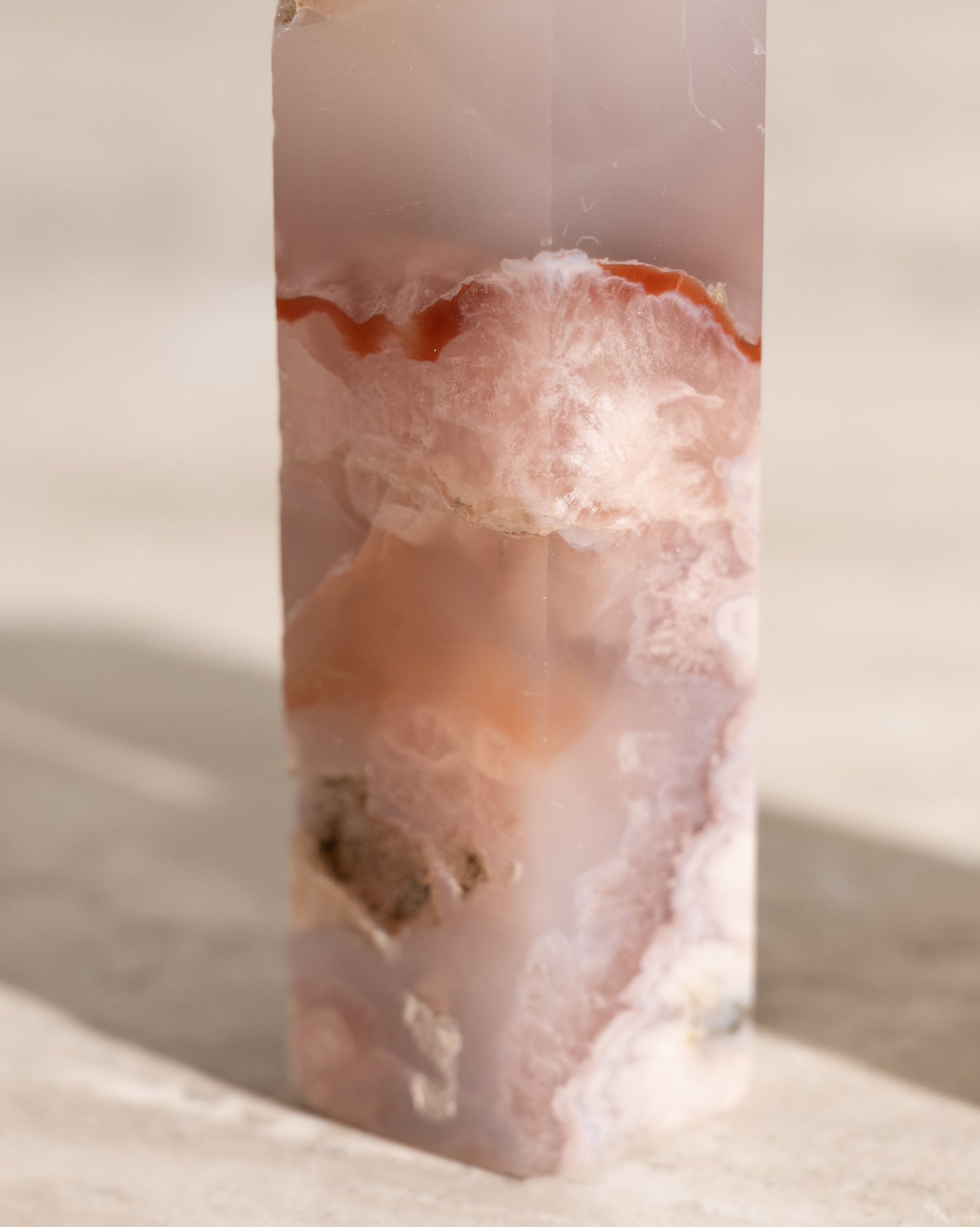 FLOWER AGATE TOWER- 3-7"