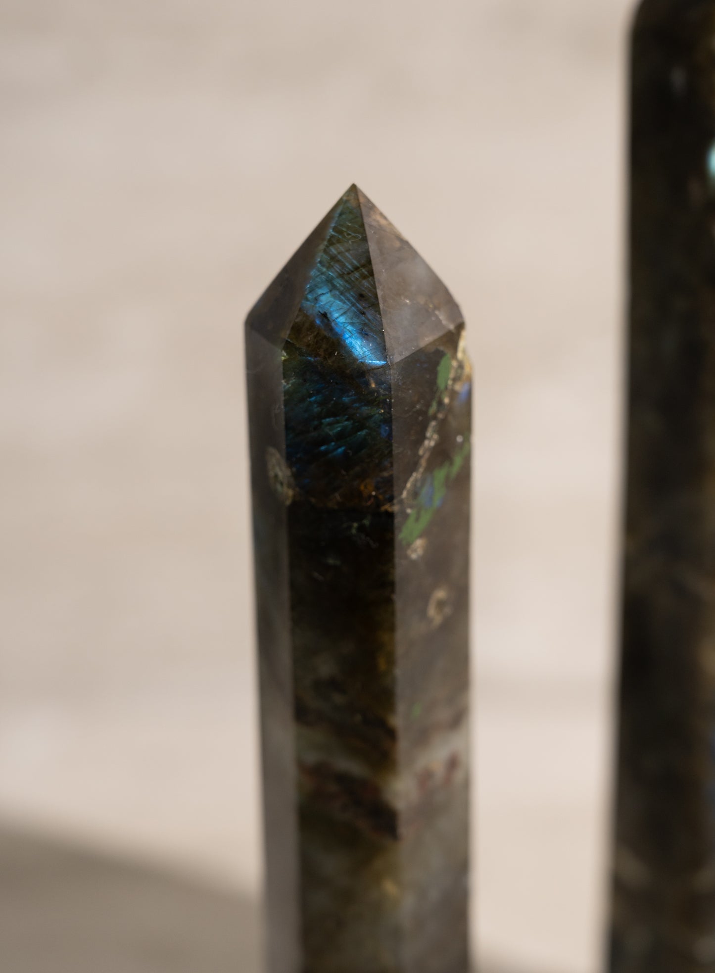 LABRADORITE TOWER- 7-9"