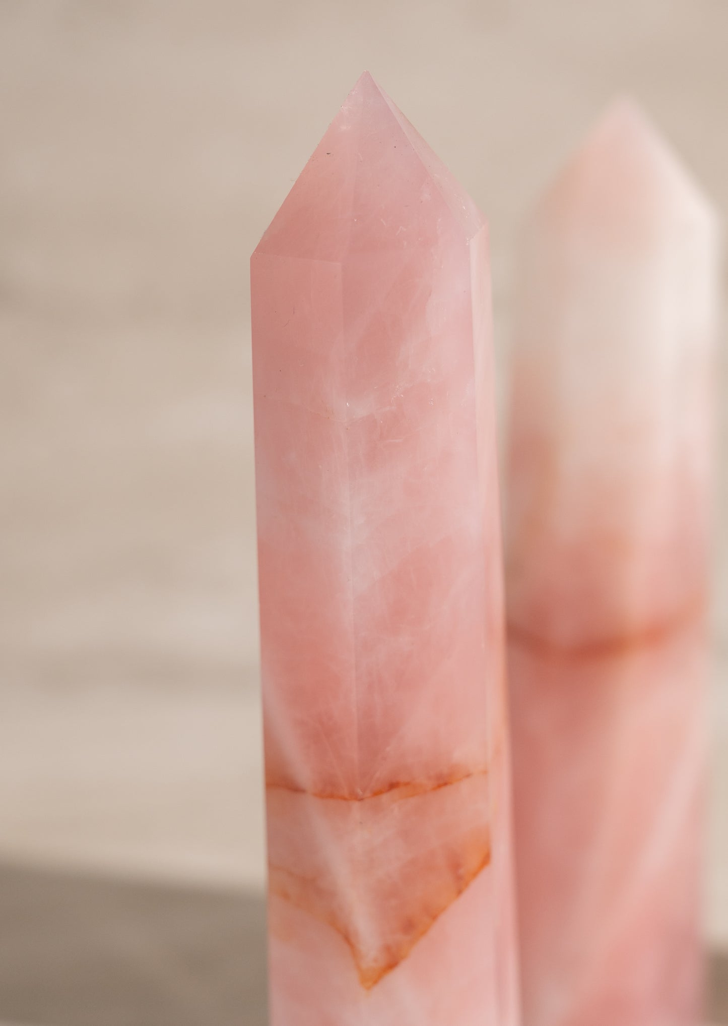 ROSE QUARTZ TOWER- 5-8"