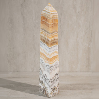 ZEBRA CALCITE TOWER- 8-11"