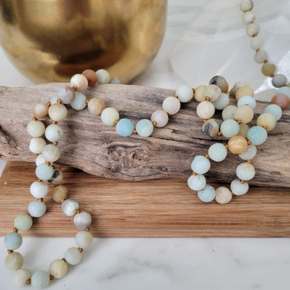 AMAZONITE MATT NECKLACE 60"