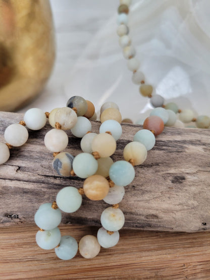 AMAZONITE MATT NECKLACE 60"