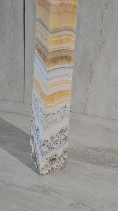 ZEBRA CALCITE TOWER- 8-11"