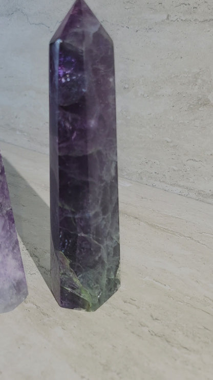 PURPLE FLUORITE TOWER- 5-8"