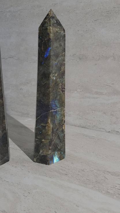 LABRADORITE TOWER- 7-9"