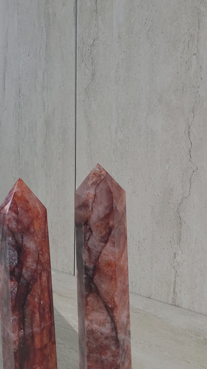 FIRE AGATE TOWER- 8-11"