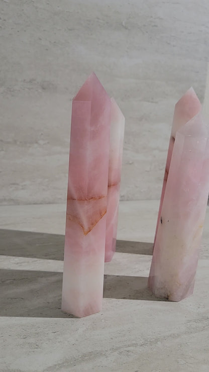 ROSE QUARTZ TOWER- 5-8"